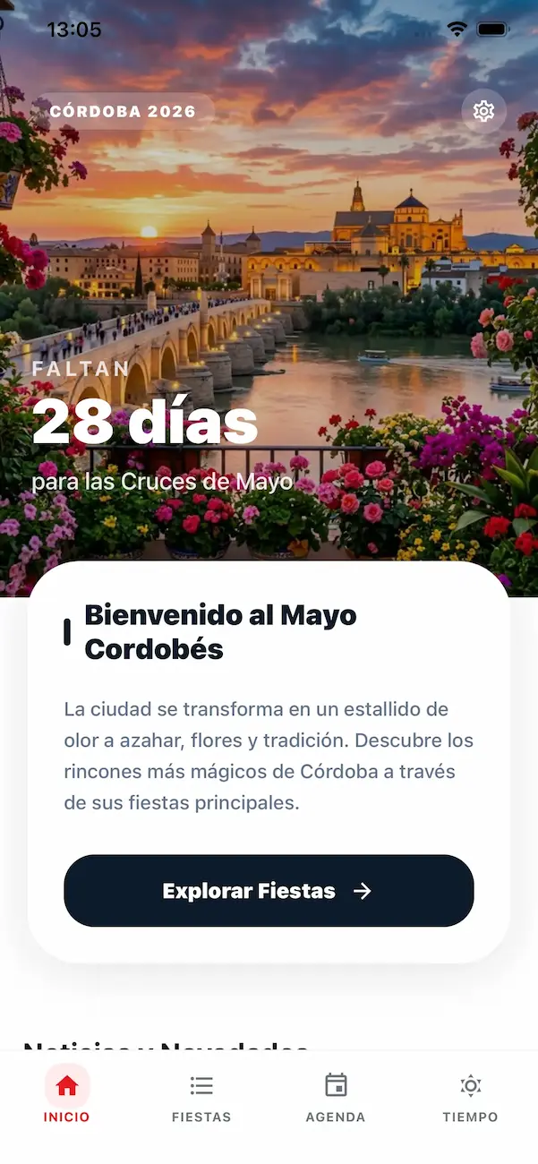 Pantalla inicio – Mayo Cordobés 2026