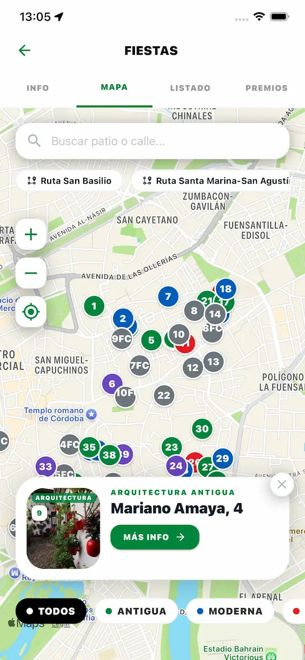 Mapa de patios – Mayo Cordobés 2026