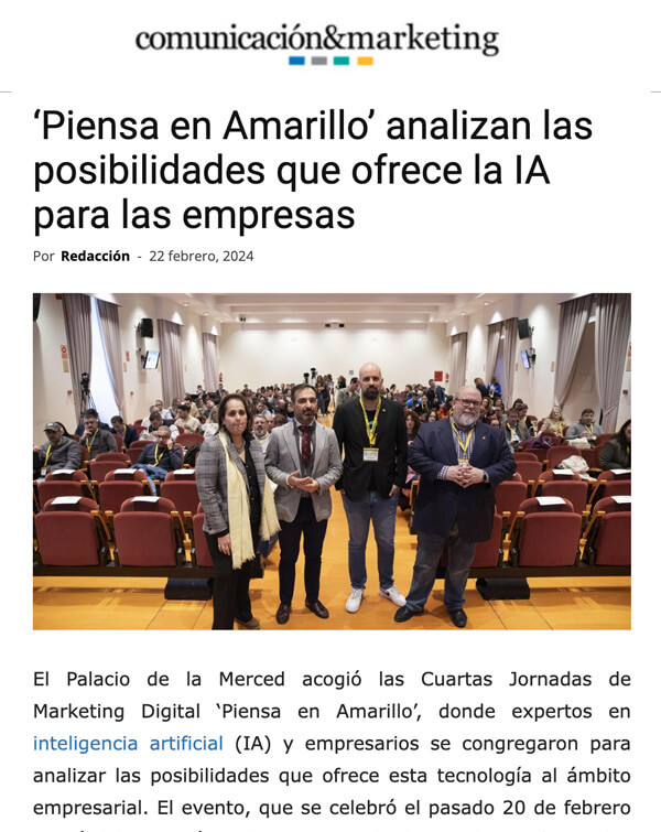 IV jornadas Piensa en Amarillo - comunicacionymarketing
