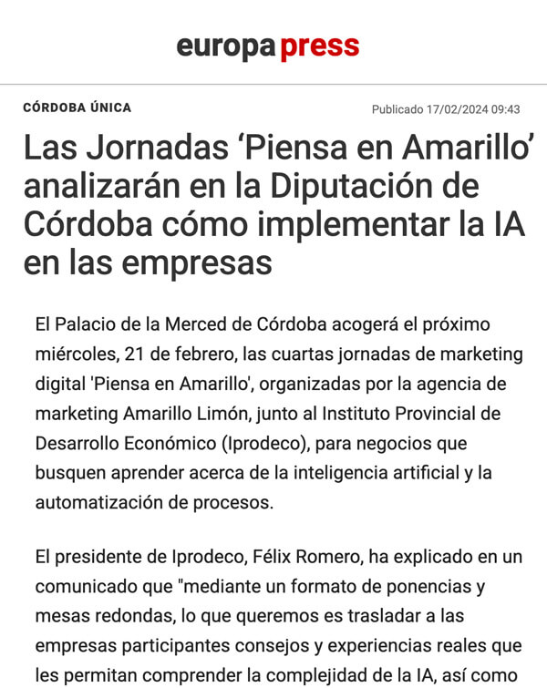 IV jornadas Piensa en Amarillo - europapress-17-feb