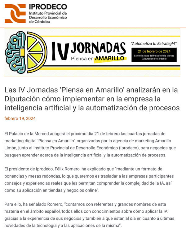 IV jornadas Piensa en Amarillo - iprodeco-19-feb