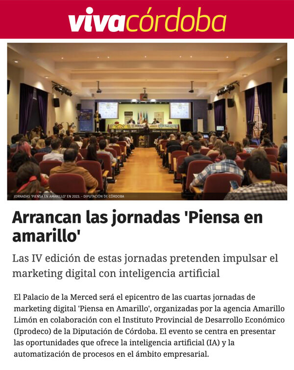 IV jornadas Piensa en Amarillo - vivacordoba