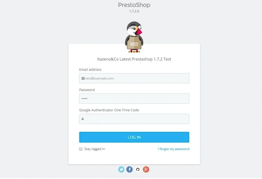 Acceso con 2FA en Prestashop